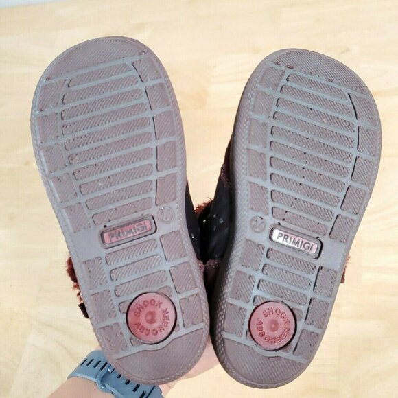 Primigi Maroon Rhinestone Faux Fur Boots Sz 24 - Picture 6 of 6